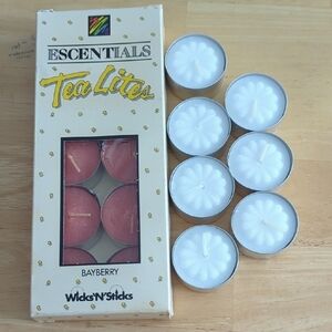 Essentials Orange and White Tea Lights